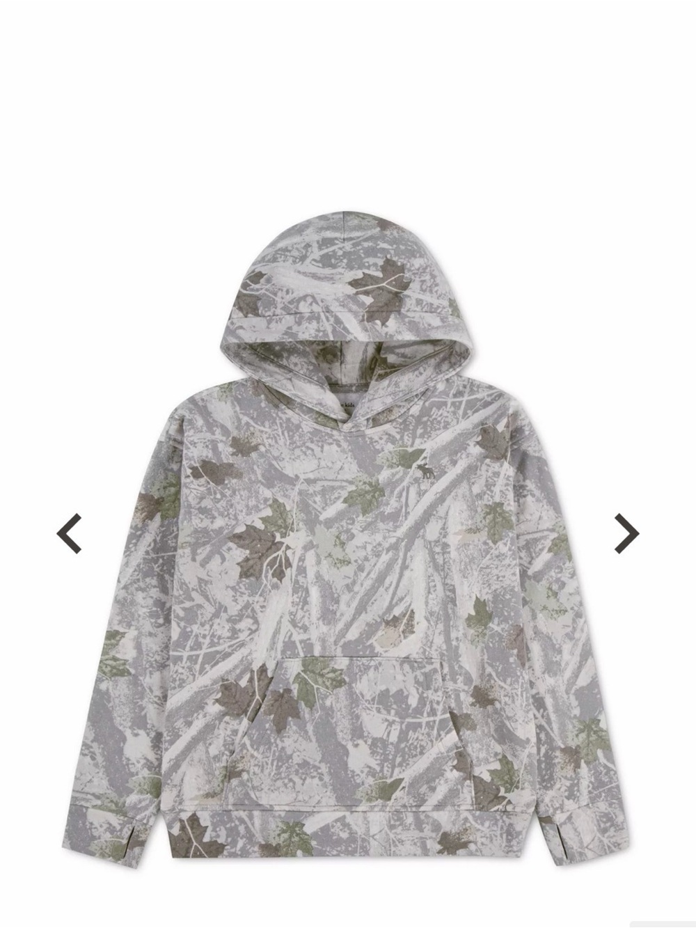 abercrombie kids Gray, Green & Brown Camo Pullover Hoodie